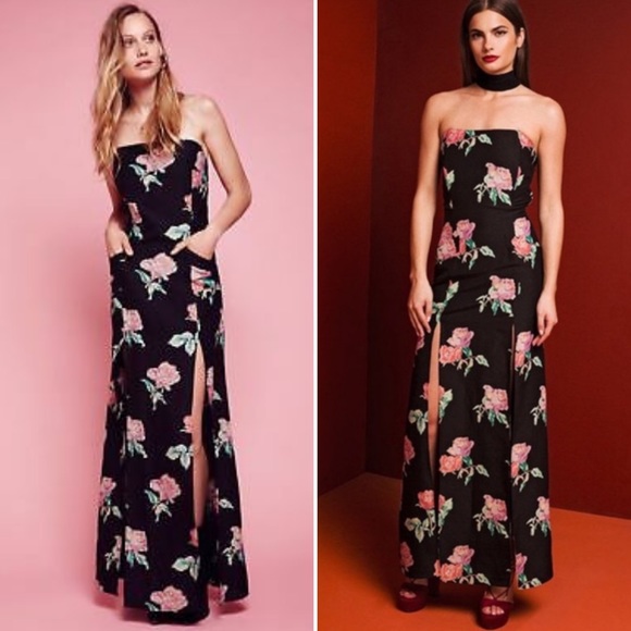 Stone Cold Fox Primrose Gown black peony - Picture 1 of 11